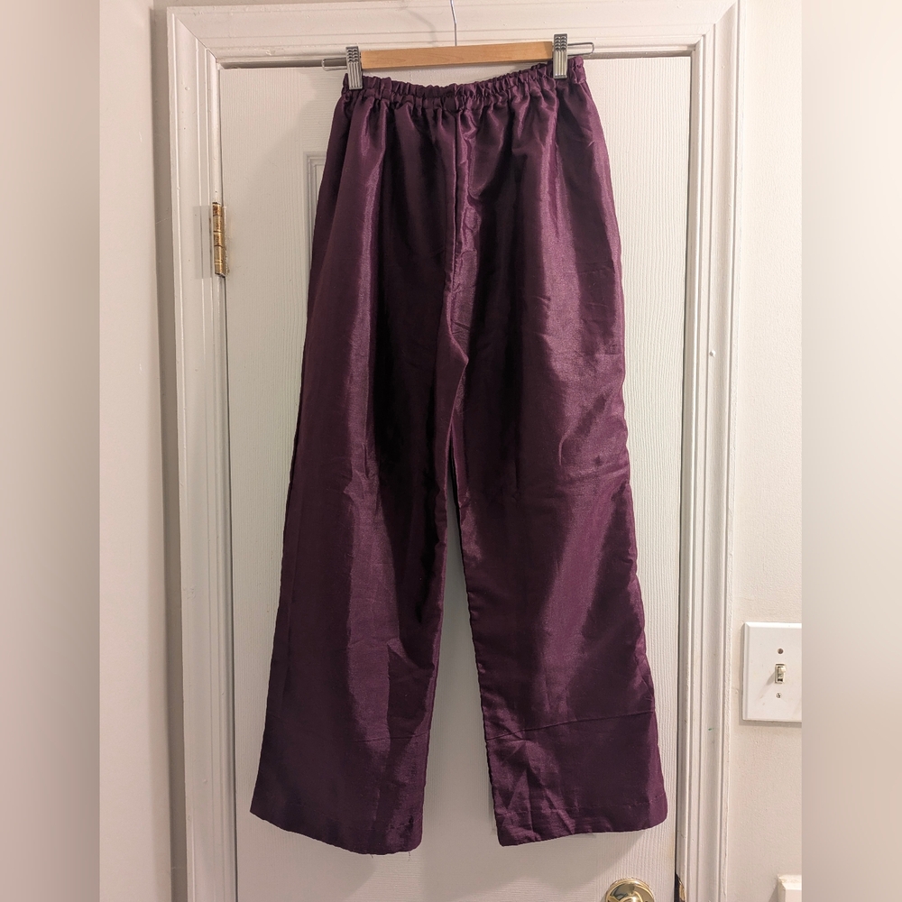 Rich Purple Kurta Gown with Gold & Silver Embroidery - Picture 4 of 5